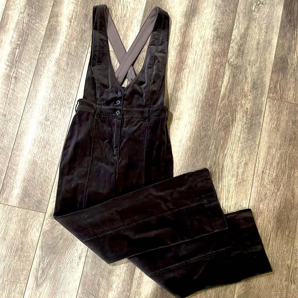 Dark blue/grey pilcro and the letterpress jumpsuit